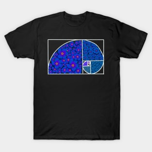 Floral Fibonacci Spiral T-Shirt